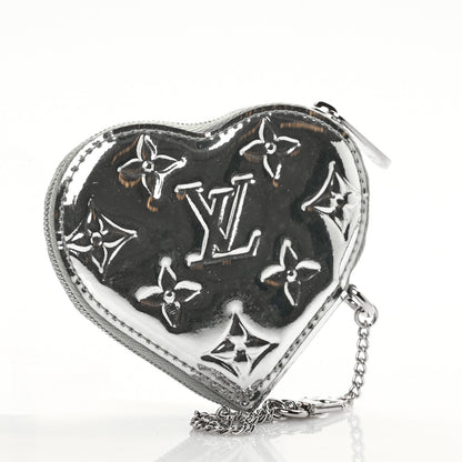 Louis Vuitton Monogram Miroir Heart Coin Purse Silver 2 of 5