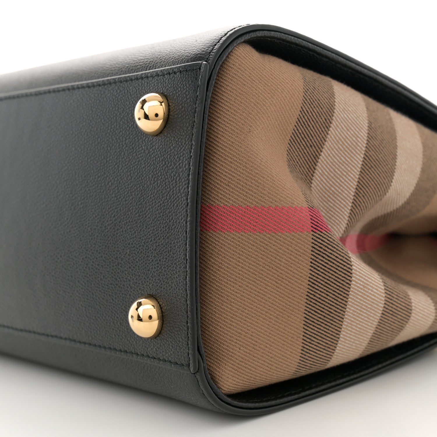 Burberry Calfskin Mega Check Small Banwell Tote Black 9 of 9