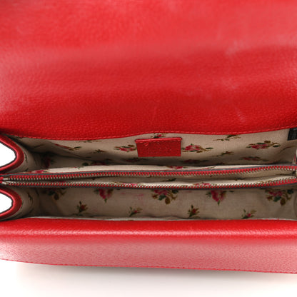 Gucci Calfskin Web Floral Embroidered Small Dionysus Shoulder Bag Hibiscus Red 5 of 11
