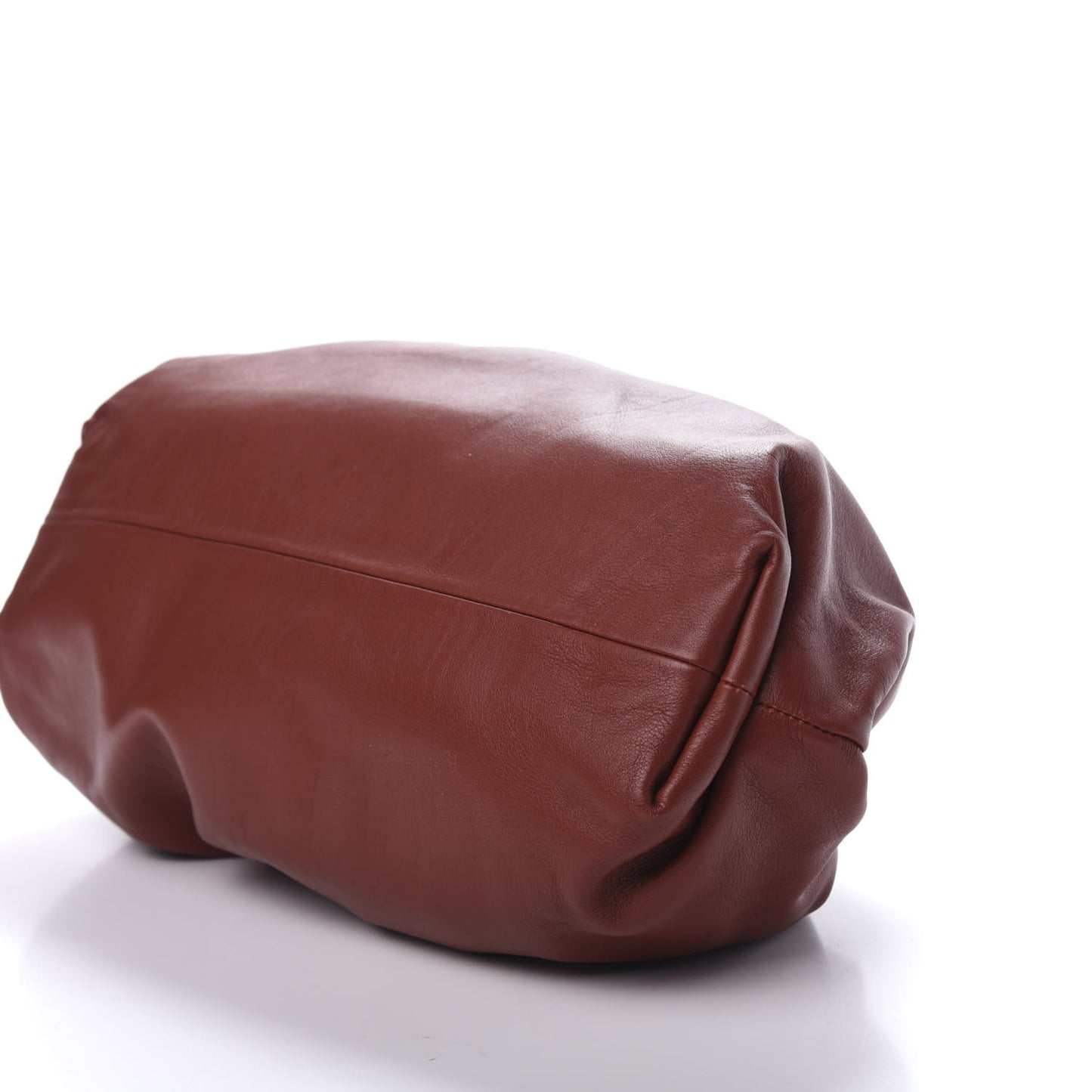 Smooth Butter Calf The Pouch Oversized Clutch Rust