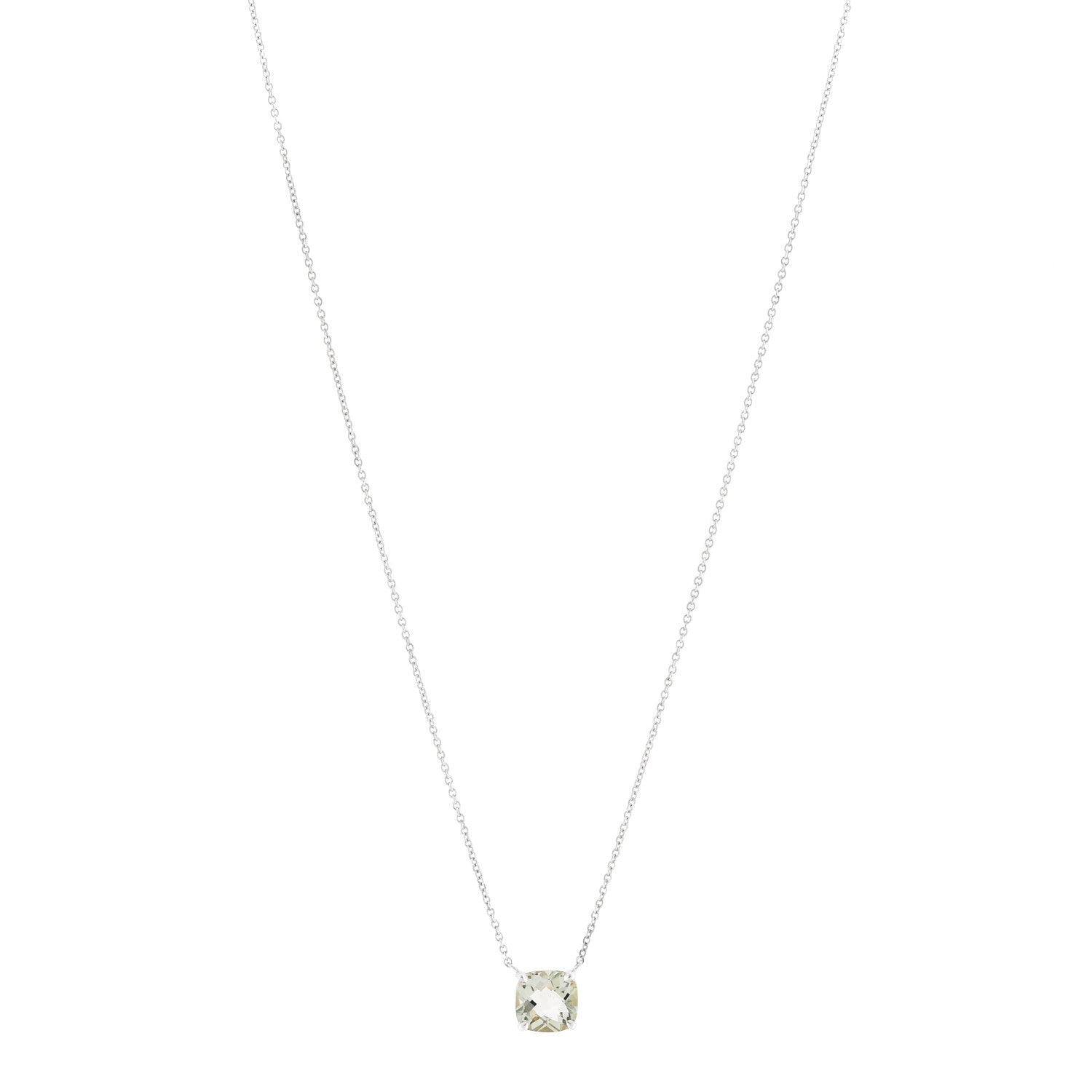 Tiffany Sterling Silver Prasiolite Sparklers Pendant Necklace 1 of 6