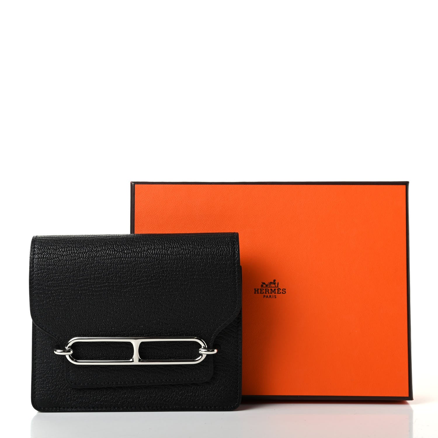 Hermes Chevre Mysore Roulis Slim Wallet Black 8 of 8