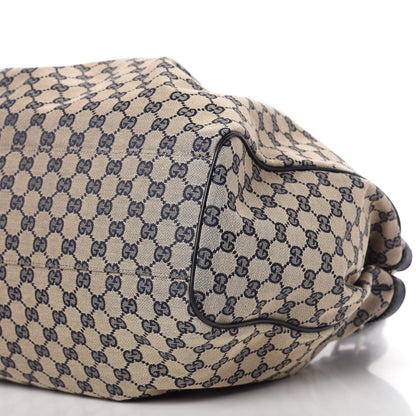 Gucci Monogram Calfskin Large Sukey Tote Beige Blue 7 of 10