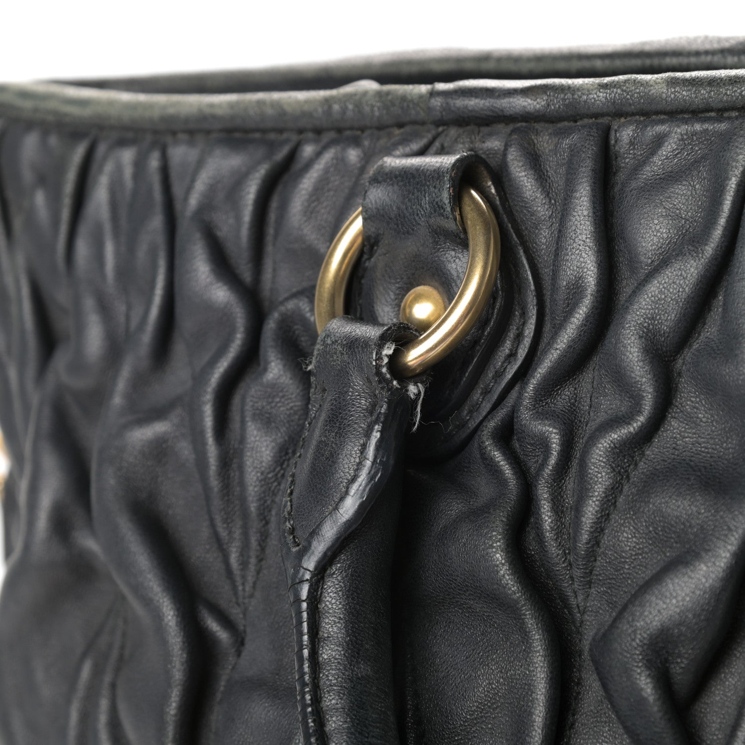 Miu Miu Nappa Matelasse Tote Black 19 of 23