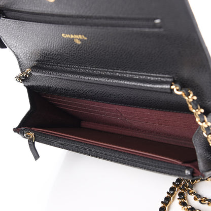 Chanel Caviar Quilted Wallet On Chain WOC Black 5 of 9