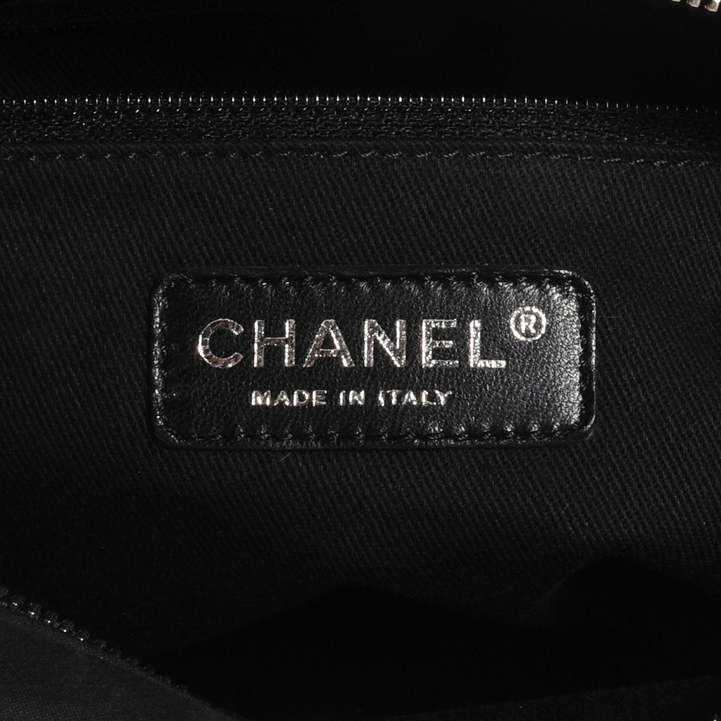 Iridescent Calfskin Medium In the Mix Flap Black