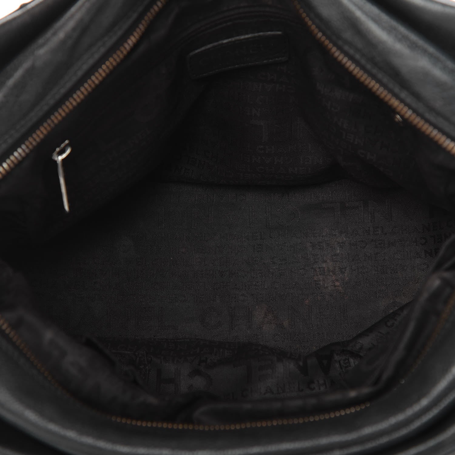 Chanel Caviar Square Stitched Bowler Black 6 of 20