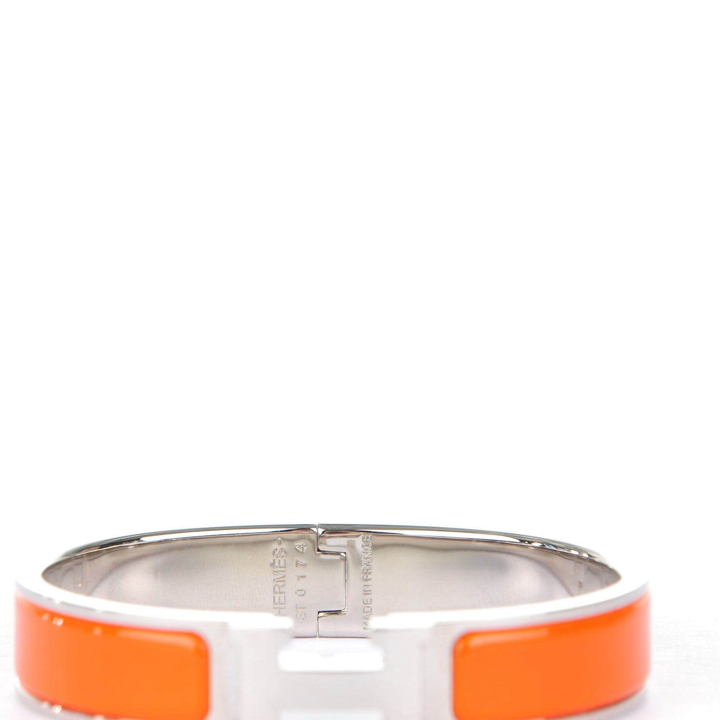 Enamel Narrow Clic Clac H Bracelet PM Orange