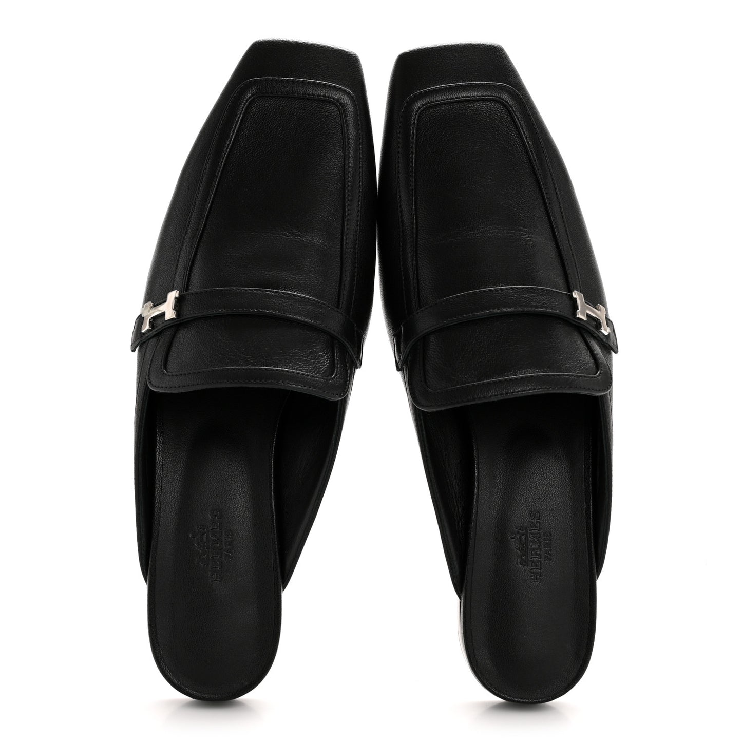Goatskin Groupie Mules 40 Black