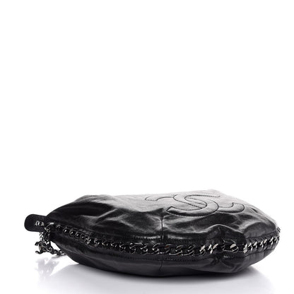 Chanel Glazed Caviar Modern Chain Hobo Black 5 of 8