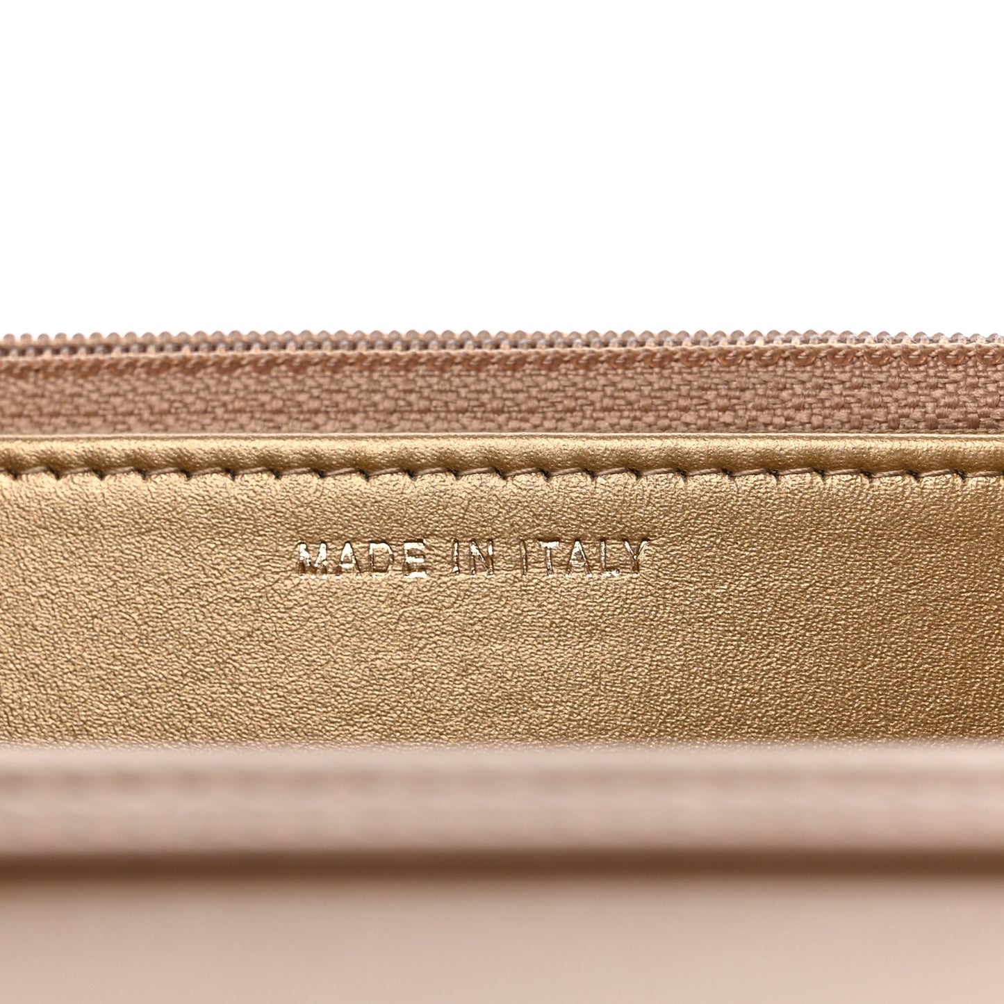 Lambskin Quilted CC Pearl Crush Wallet on Chain WOC Beige