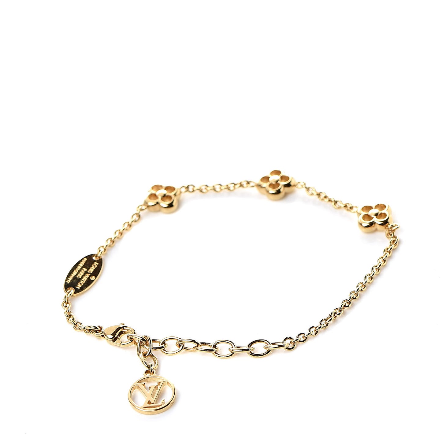 Brass Flower Full Bracelet Gold