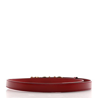 Gucci Plutone Calfskin Gucci Buckle 20mm Thin Belt 80 32 Rosso 2 of 6