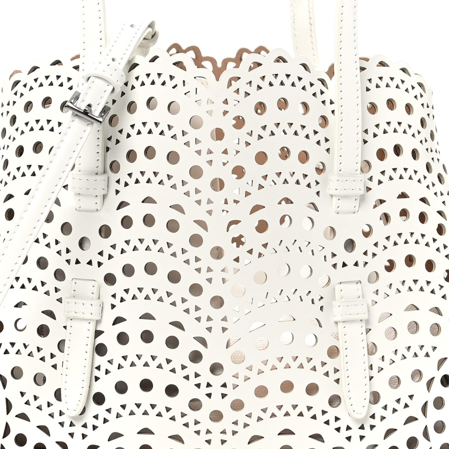 Calfskin Vienne Wave Mina 25 Bag  White