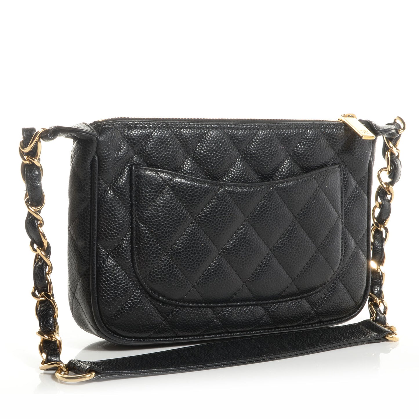 Caviar Quilted Pochette Black