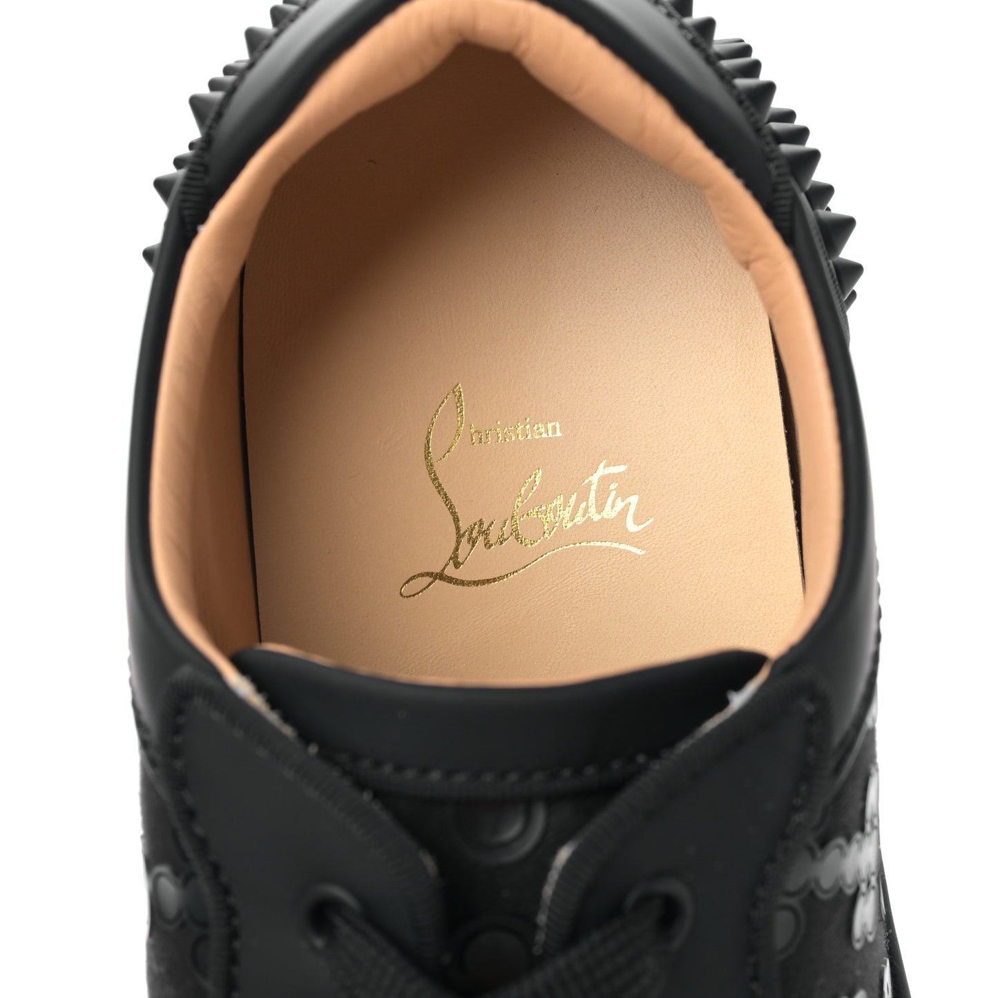 Calfskin Loubinetic Mens Seavaste 2 Orlato Flat Sneakers 42 Black