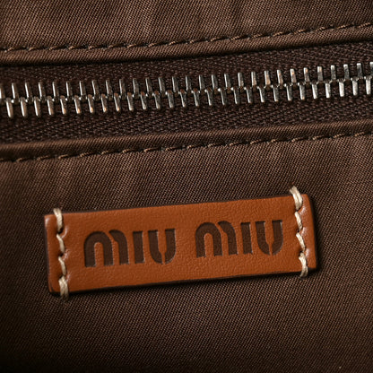 Miu Miu Cotton Crochet Stripe Vertical Tote Bag Naturale 5 of 8