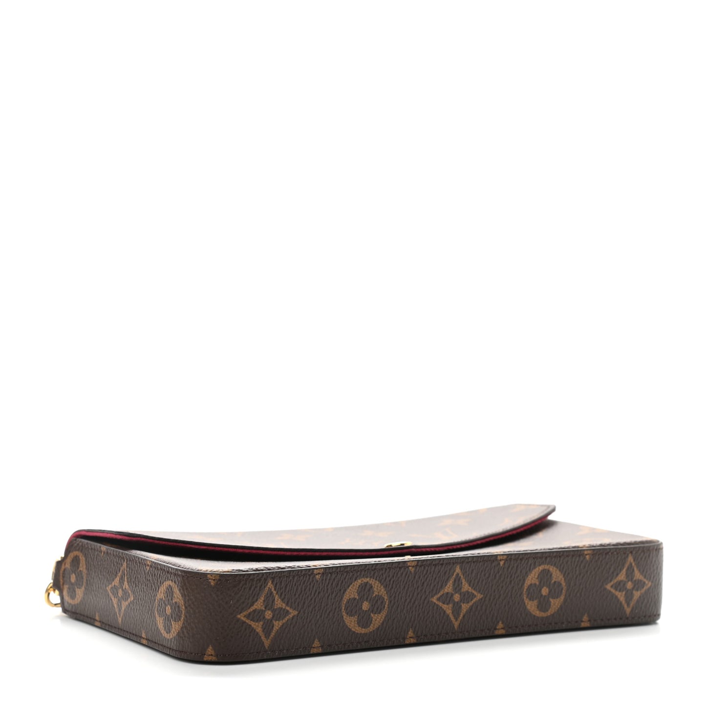 Monogram Pochette Felicie Chain Wallet Fuchsia
