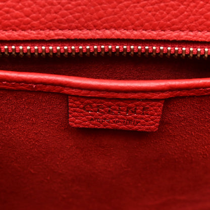 Celine Drummed Calfskin Nano Luggage Coquelicot 6 of 12