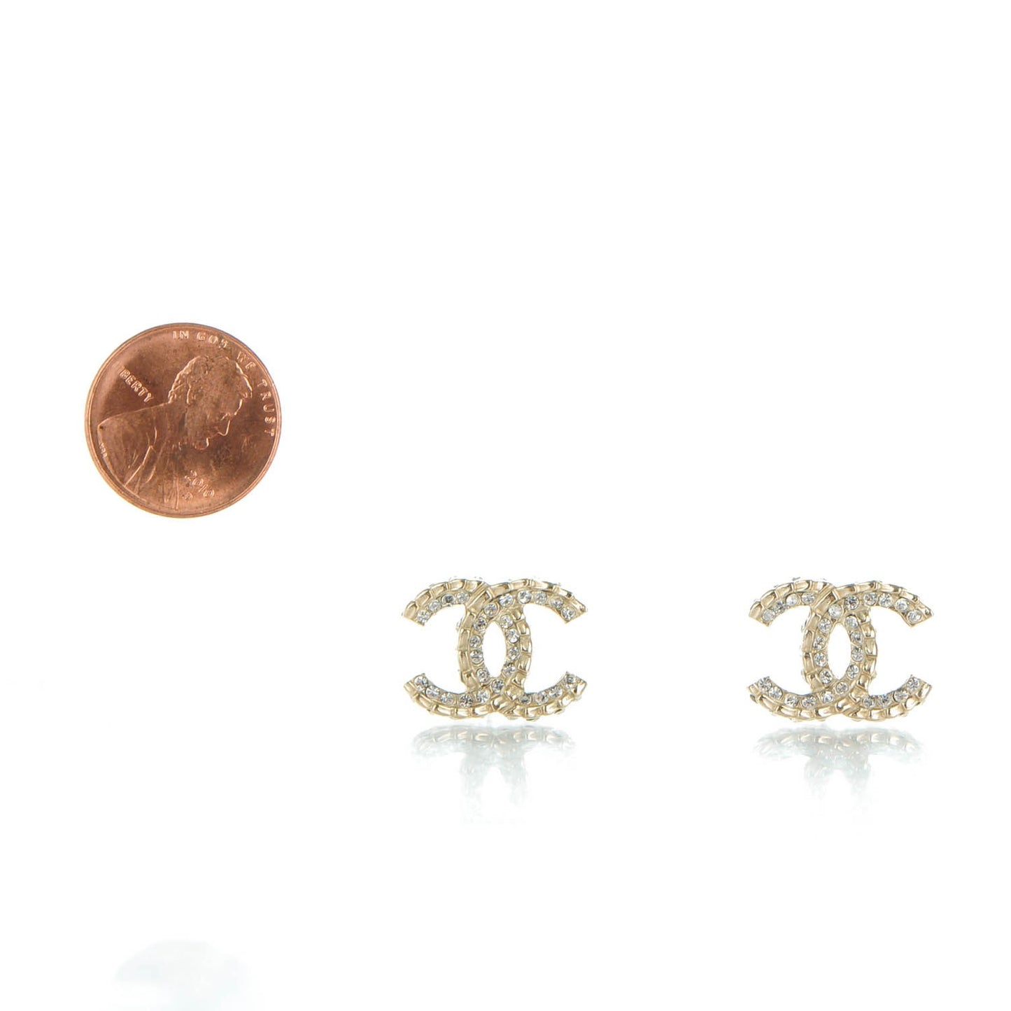 Crystal CC Earrings Gold