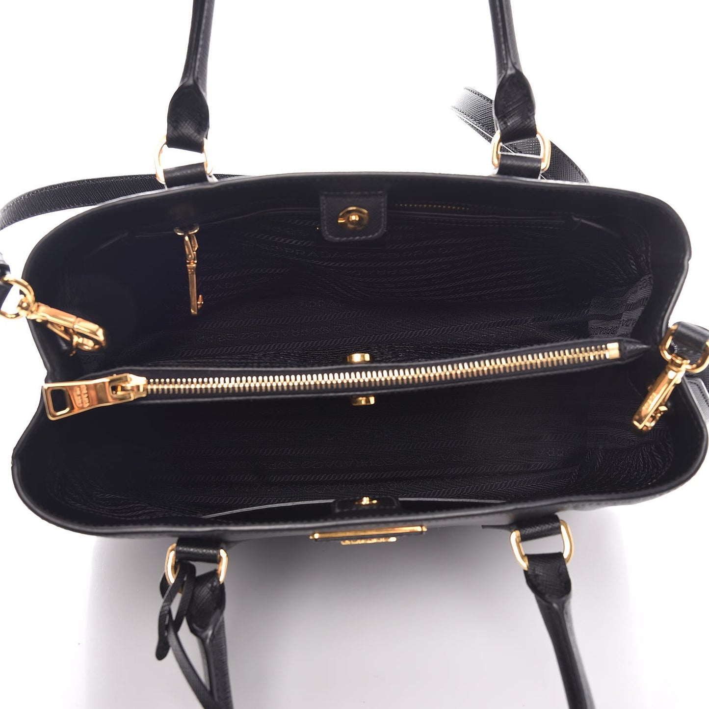 Saffiano Lux Medium Tote Nero Black