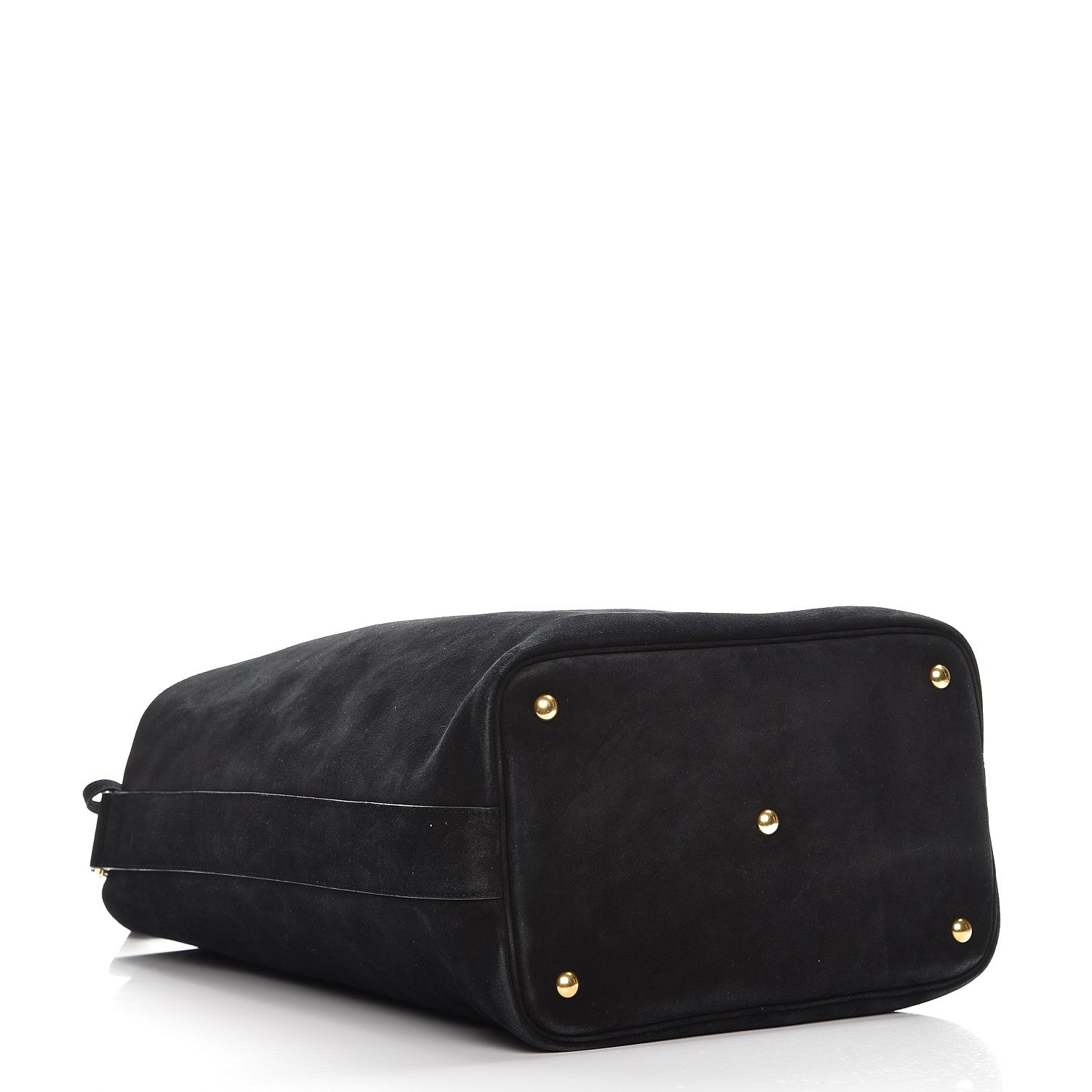 Saint Laurent Suede Studded Bucket Bag Black 4 of 11