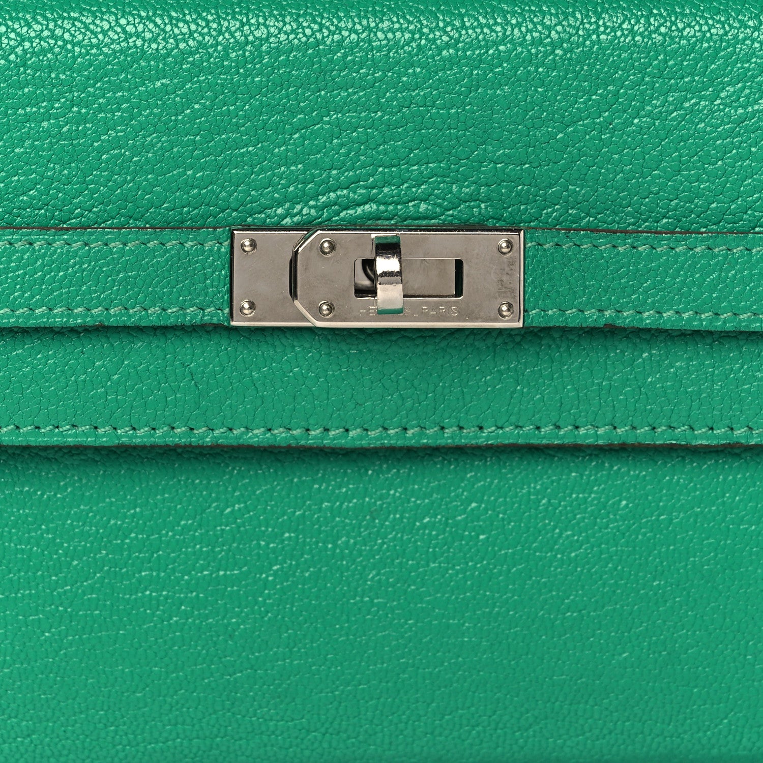 Hermes Chevre Mysore Kelly Longue Wallet Menthe 8 of 12
