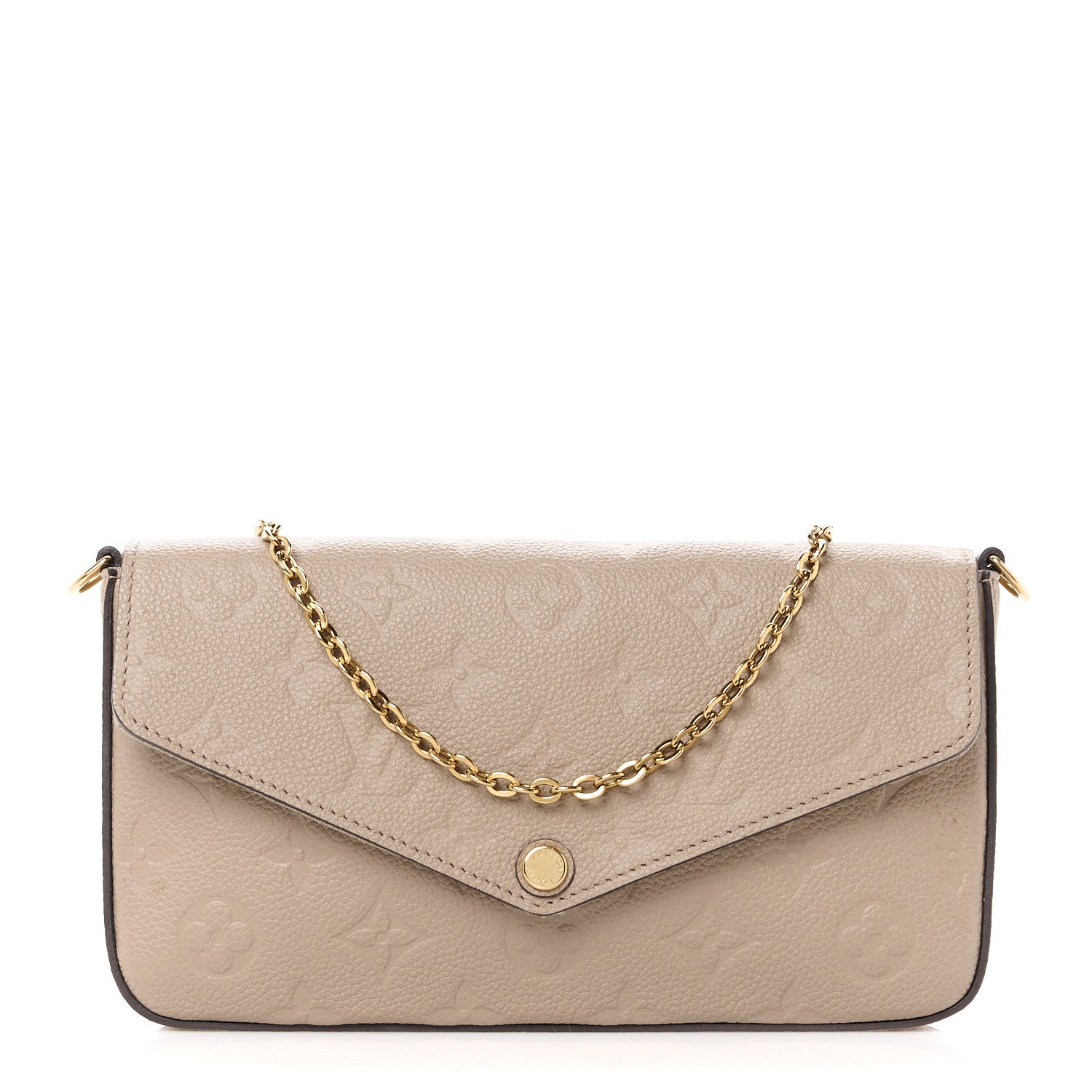 Louis Vuitton Empreinte Pochette Felicie Chain Wallet Tourterelle 1 of 10