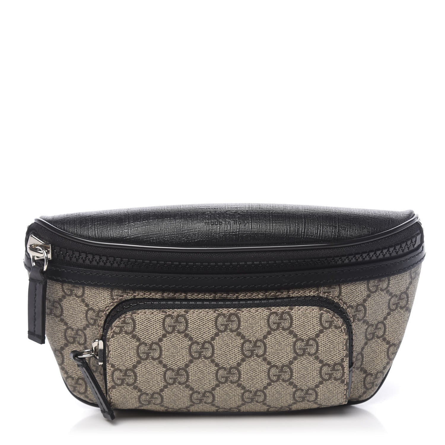 Gucci GG Supreme Monogram Belt Bag Black 1 of 11