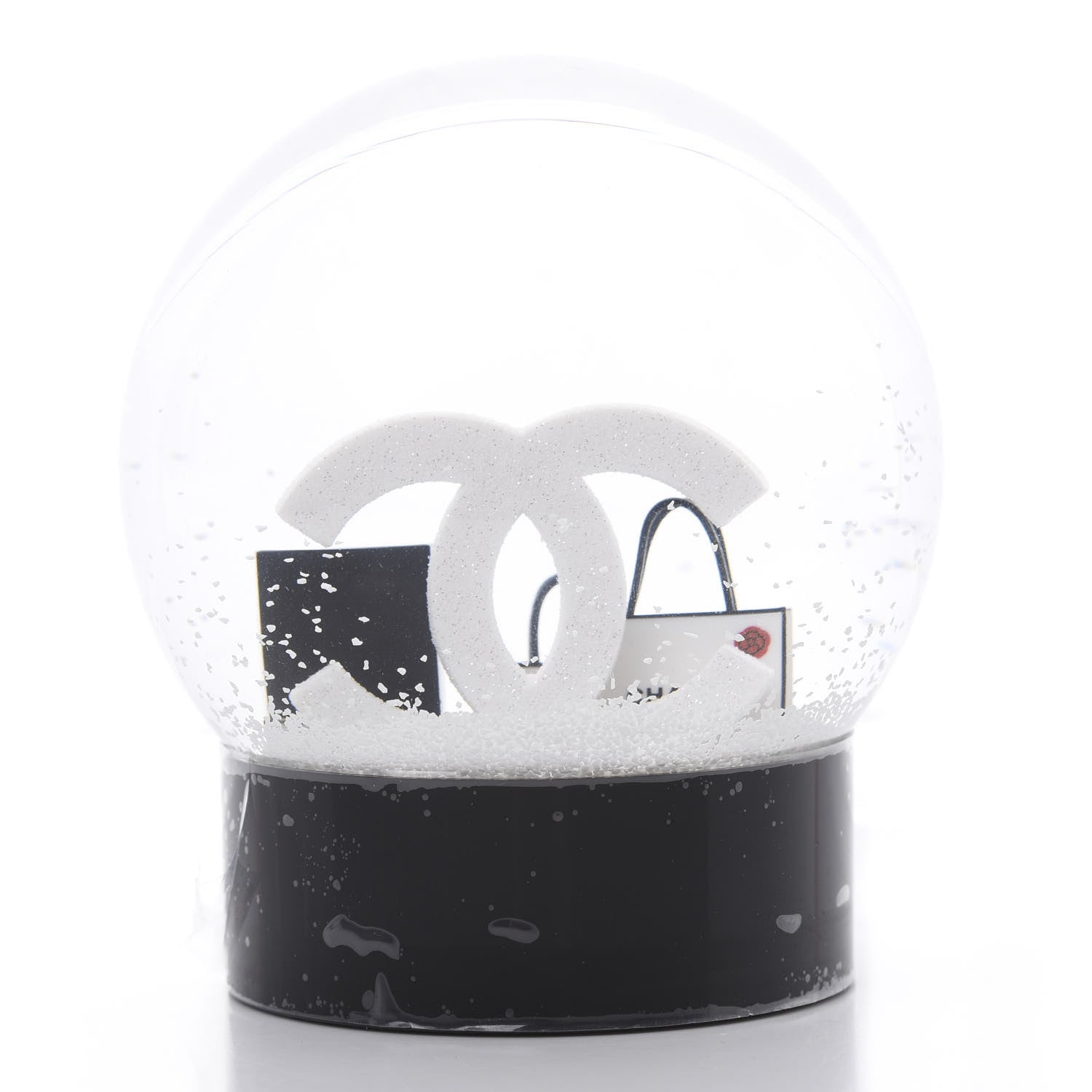 Chanel Glass CC Shopping Bag Snow Globe 2 of 6