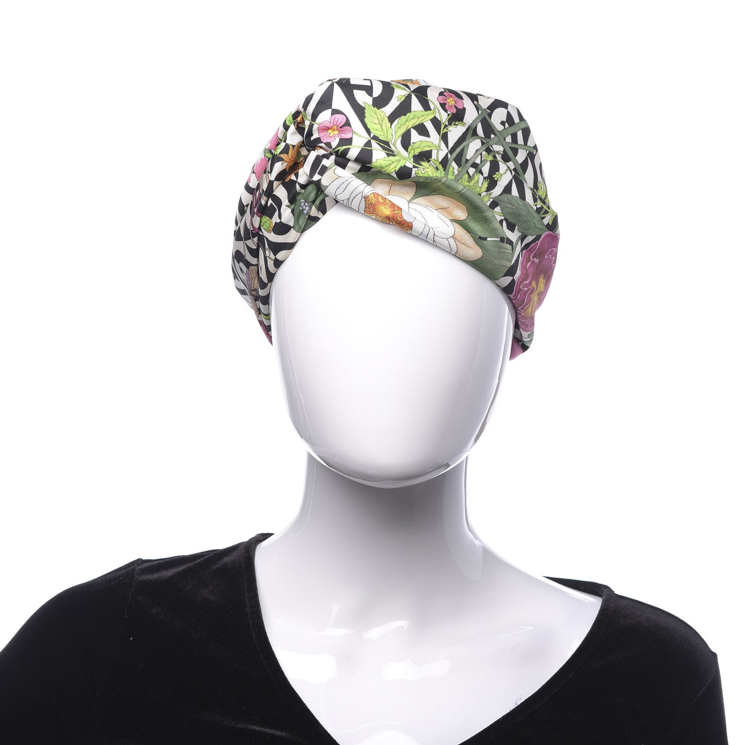 Gucci Silk G Rhombus Flora Print Headband M Multicolor 2 of 5