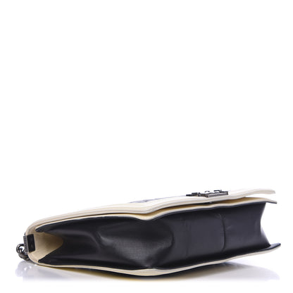 Chanel Lambskin Quilted Large Boy Flap Black White 4 of 13
