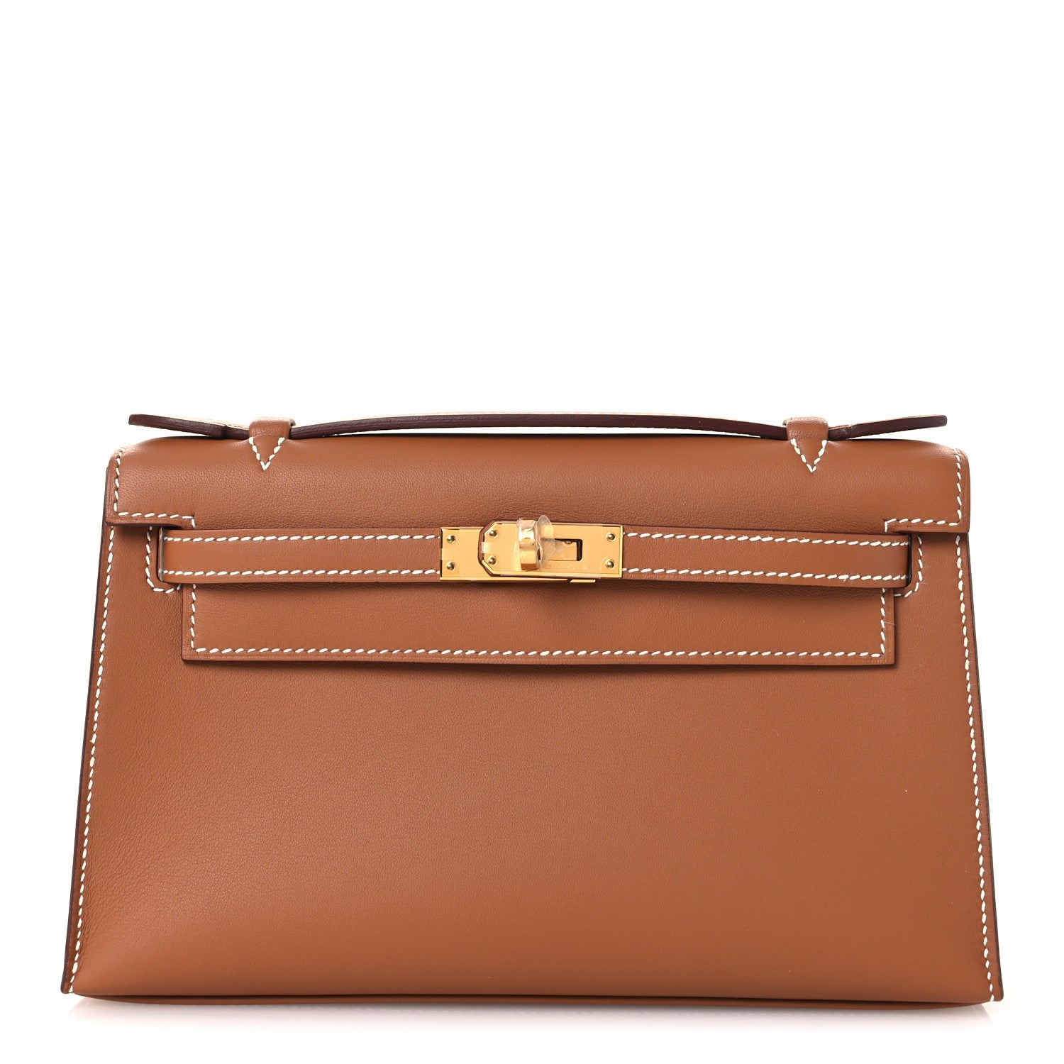 Hermes Swift Kelly Pochette Clutch Gold 1 of 12