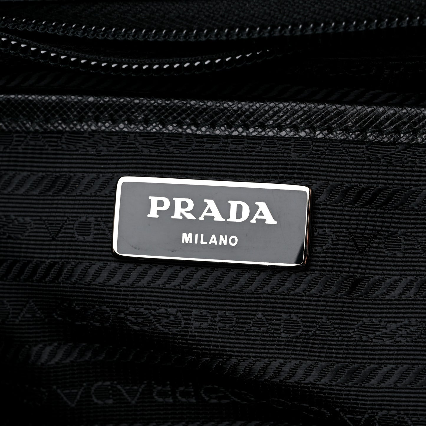 Tessuto Nylon Saffiano Medium Backpack Black