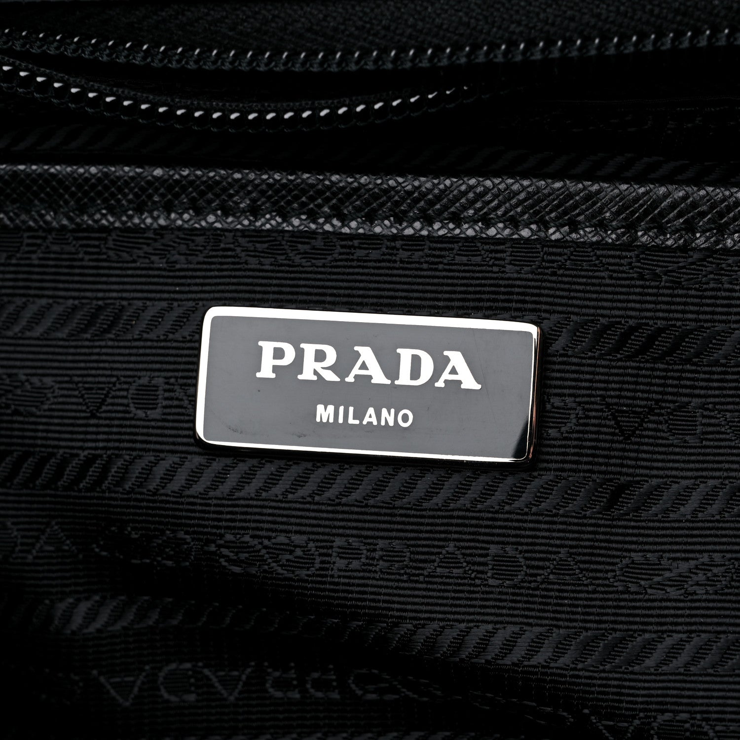Prada Tessuto Nylon Saffiano Medium Backpack Black 6 of 8