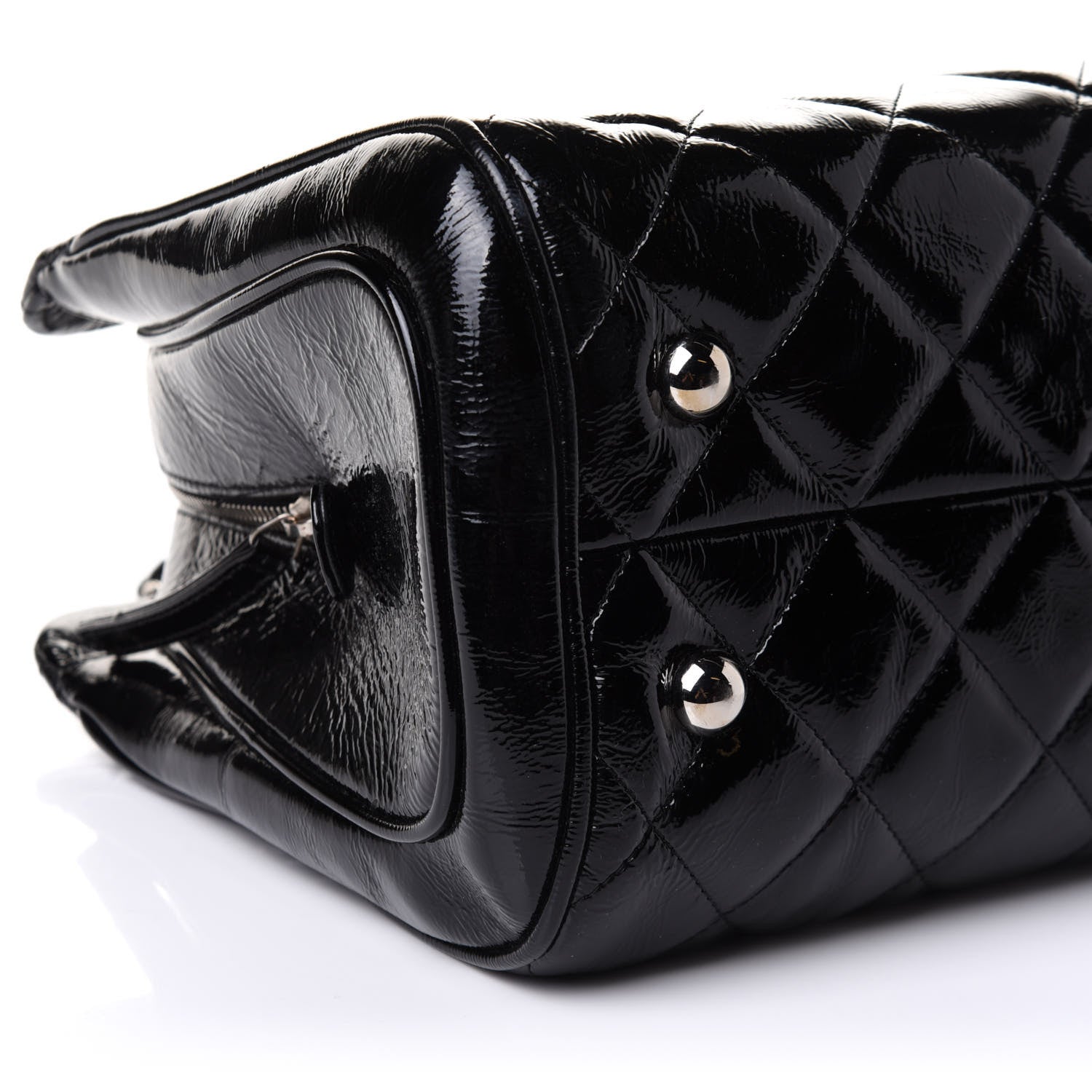 Chanel Patent Quilted Tote Black 7 of 8