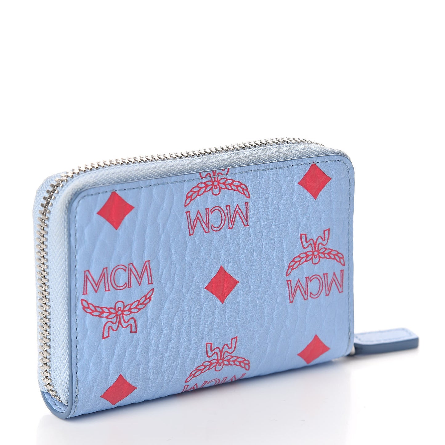 Visetos Mini Zip Around Wallet Light Blue Red