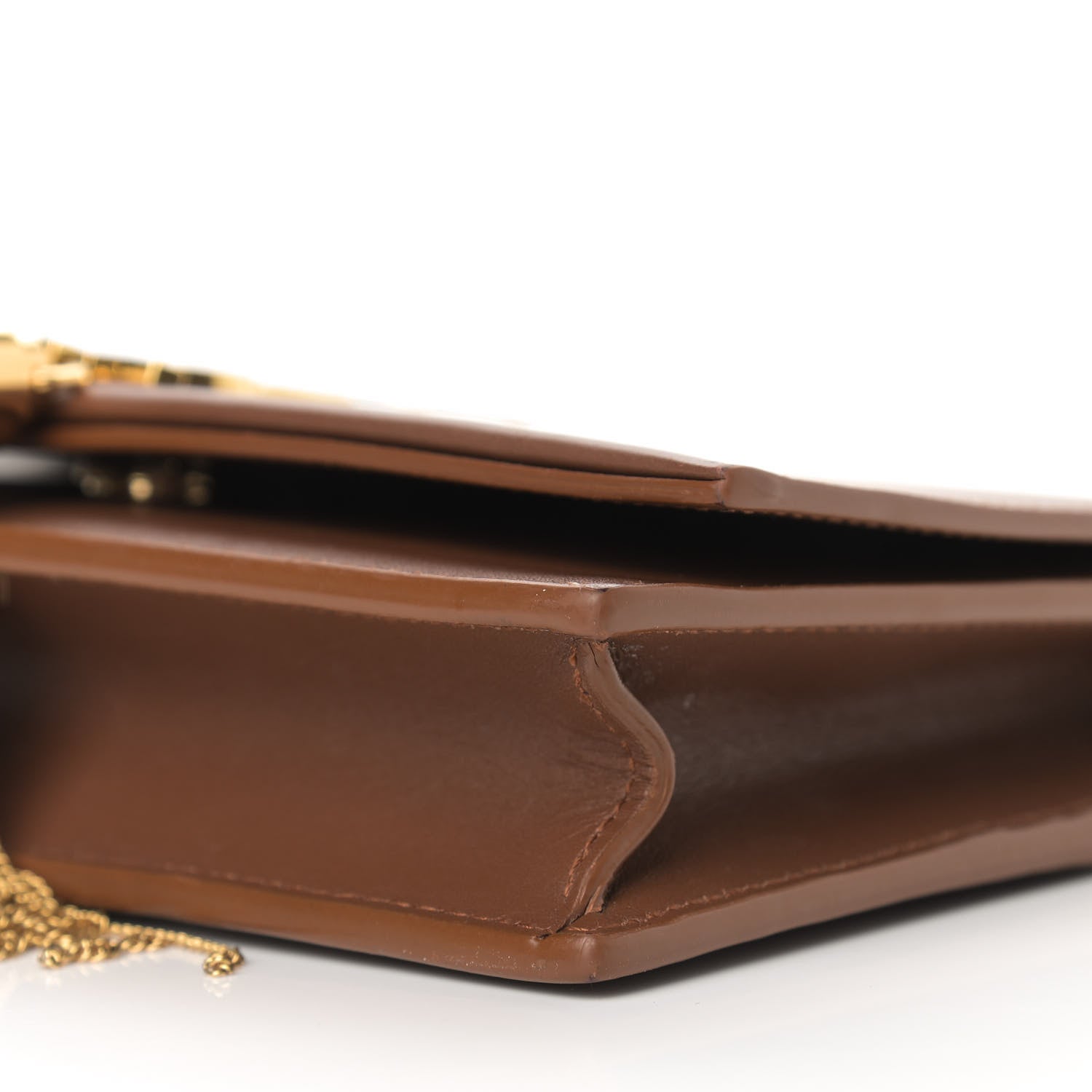 Saint Laurent Smooth Calfskin Classic Monogram Kate Tassel Chain Wallet Brown 12 of 13