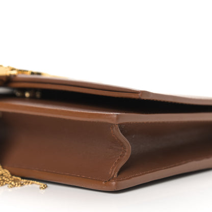 Saint Laurent Smooth Calfskin Classic Monogram Kate Tassel Chain Wallet Brown 12 of 13