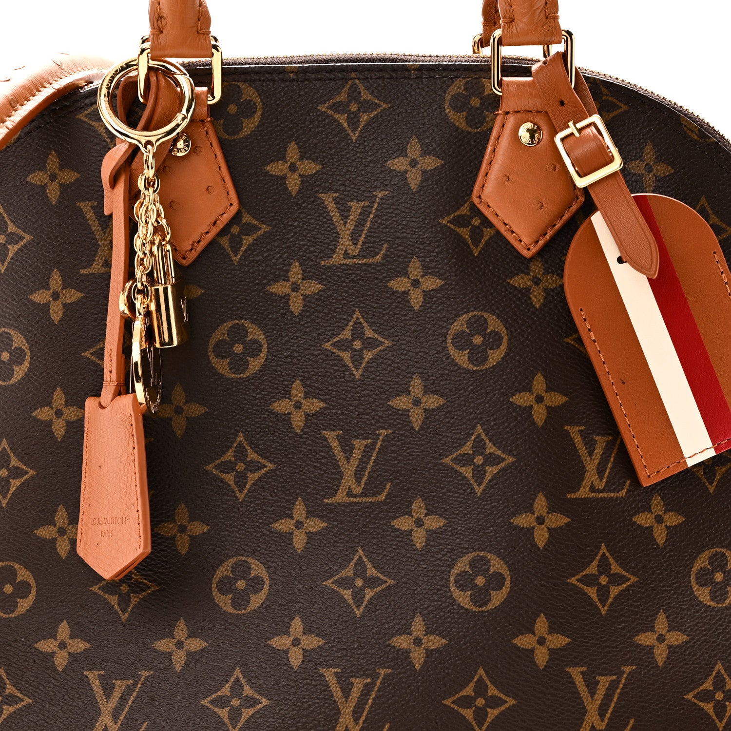 Louis Vuitton Monogram Ostrich Alma Soft Celebration MM 7 of 9