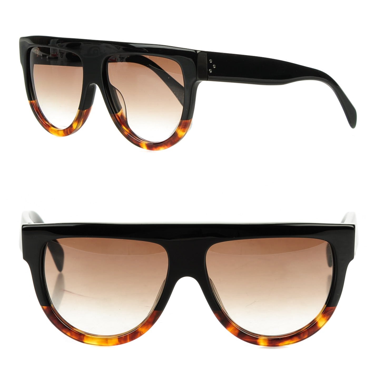 Celine Shadow Sunglasses CL 41026/S Black Havana 1 of 5