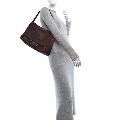 Fendi Vitello Flamingo Enamel Big Forever Mama Baguette Brown 3 of 11
