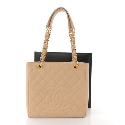 Chanel Caviar Quilted Petit Shopping Tote PST Beige Clair 16 of 16
