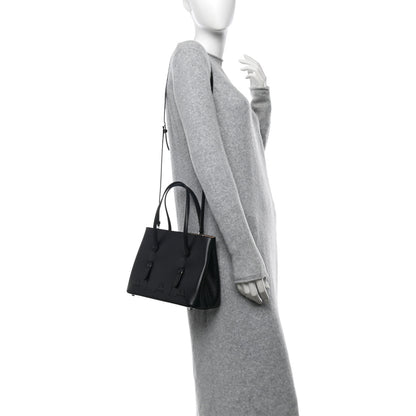 Alaia Calfskin Laser Cut Mina 25 Bag Black 2 of 10