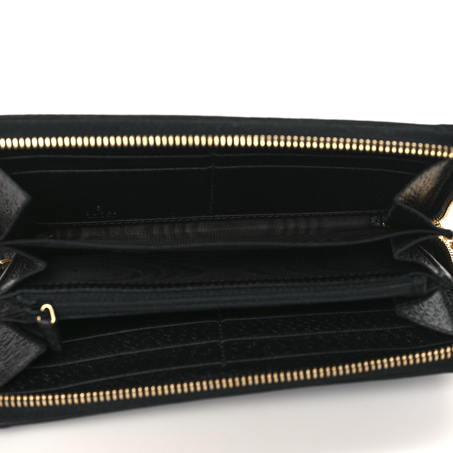 Gucci Calfskin Web Ophidia Zip Around Wallet Black 5 of 6
