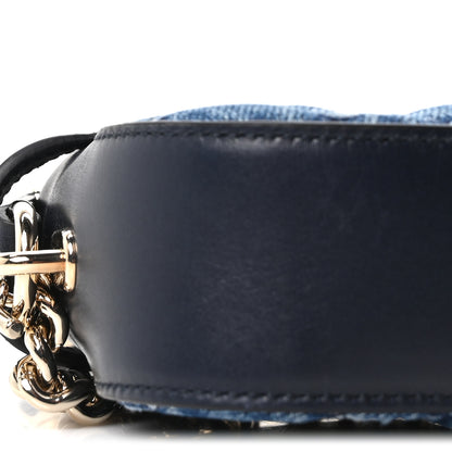 Gucci Denim GG Monogram Mini Moon Side Shoulder Bag Blue 8 of 10