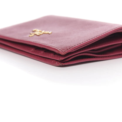 Prada Saffiano Metal Bi-Fold Wallet Ibisco 8 of 11