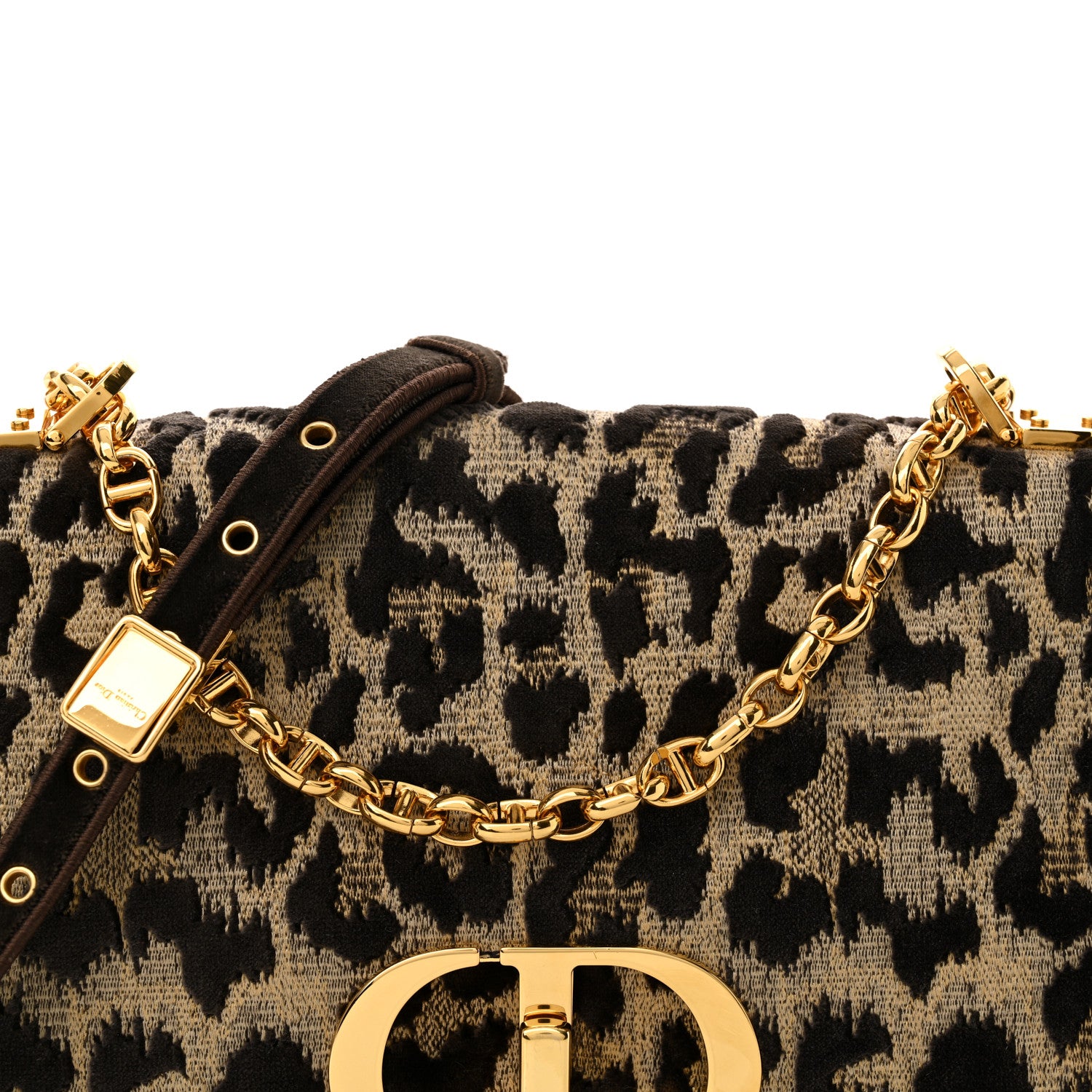 Christian Dior Velvet Mizza Embroidered Medium Caro Bag Beige 7 of 9