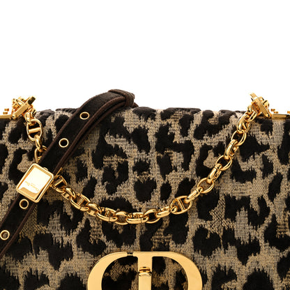 Christian Dior Velvet Mizza Embroidered Medium Caro Bag Beige 7 of 9