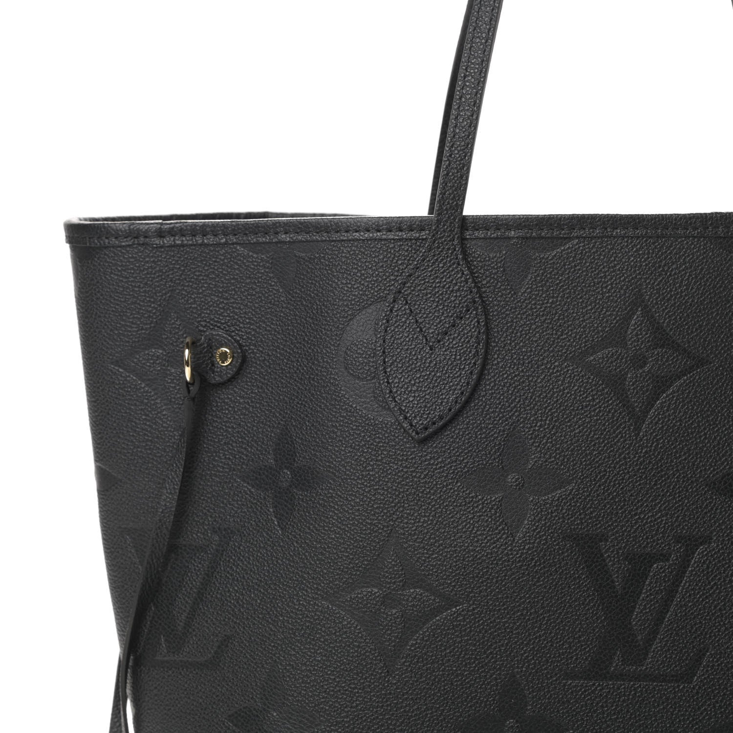 Louis Vuitton Empreinte Monogram Giant Neverfull MM Black 7 of 9